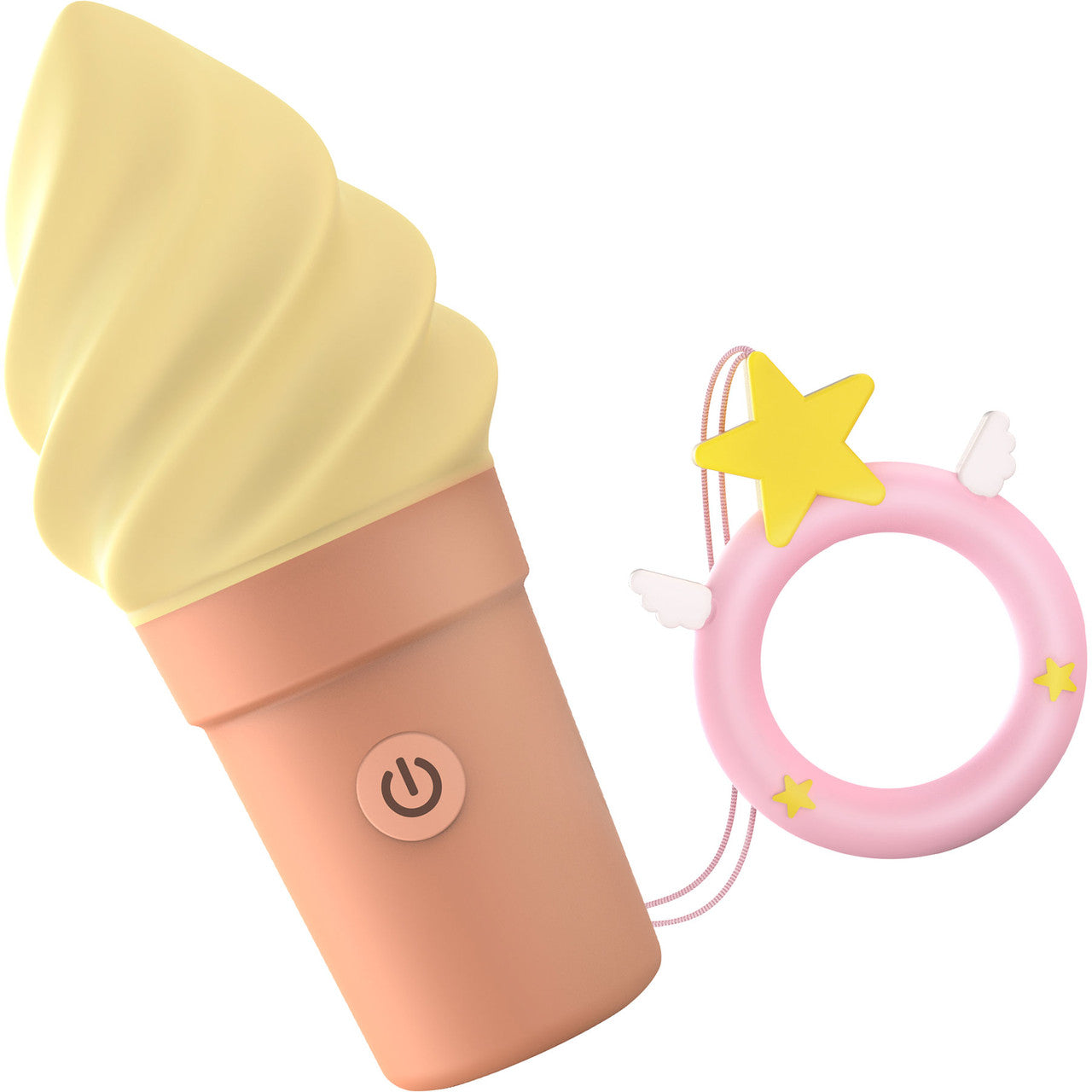 Cand'Ice Vibrating Rechargeable Silicone Ice Cream Cone By Love To Love - Vanilla