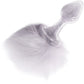 Magnetic Sparkle Bunny Tail Plug By Crystal Delights - White