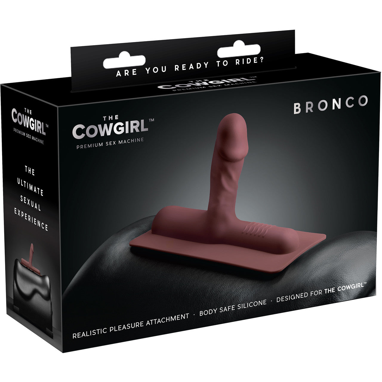 The Cowgirl Bronco Silicone Realistic Penis Attachment - Chocolate