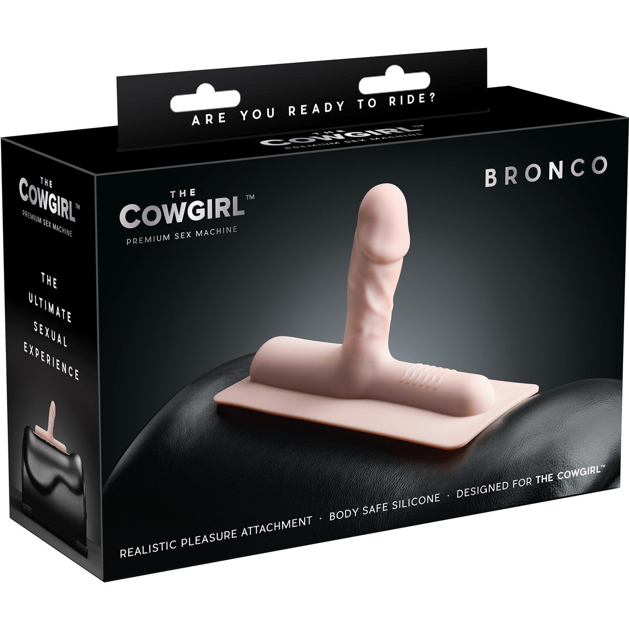 The Cowgirl Bronco Silicone Realistic Penis Attachment - Vanilla