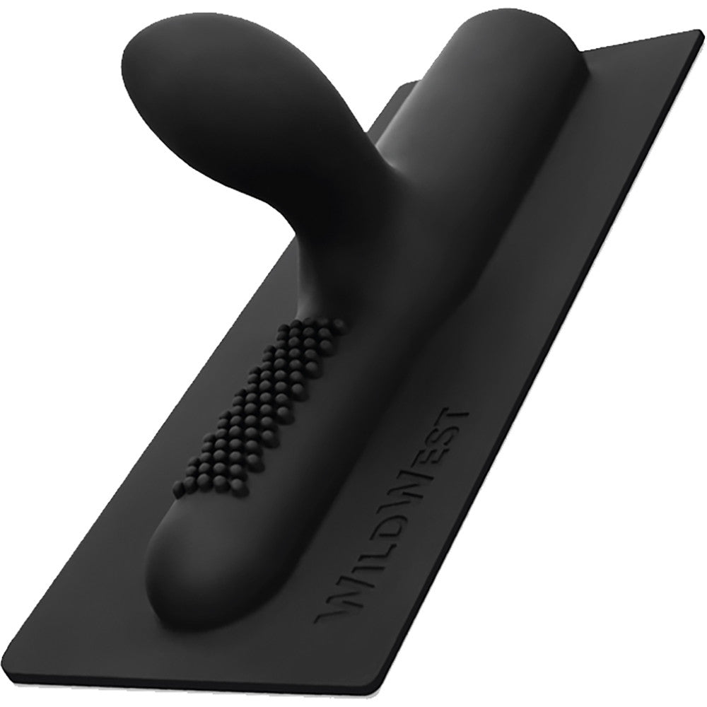 The Cowgirl Wild West Ribbed Dual Stimulation Silicone Attachment - Black