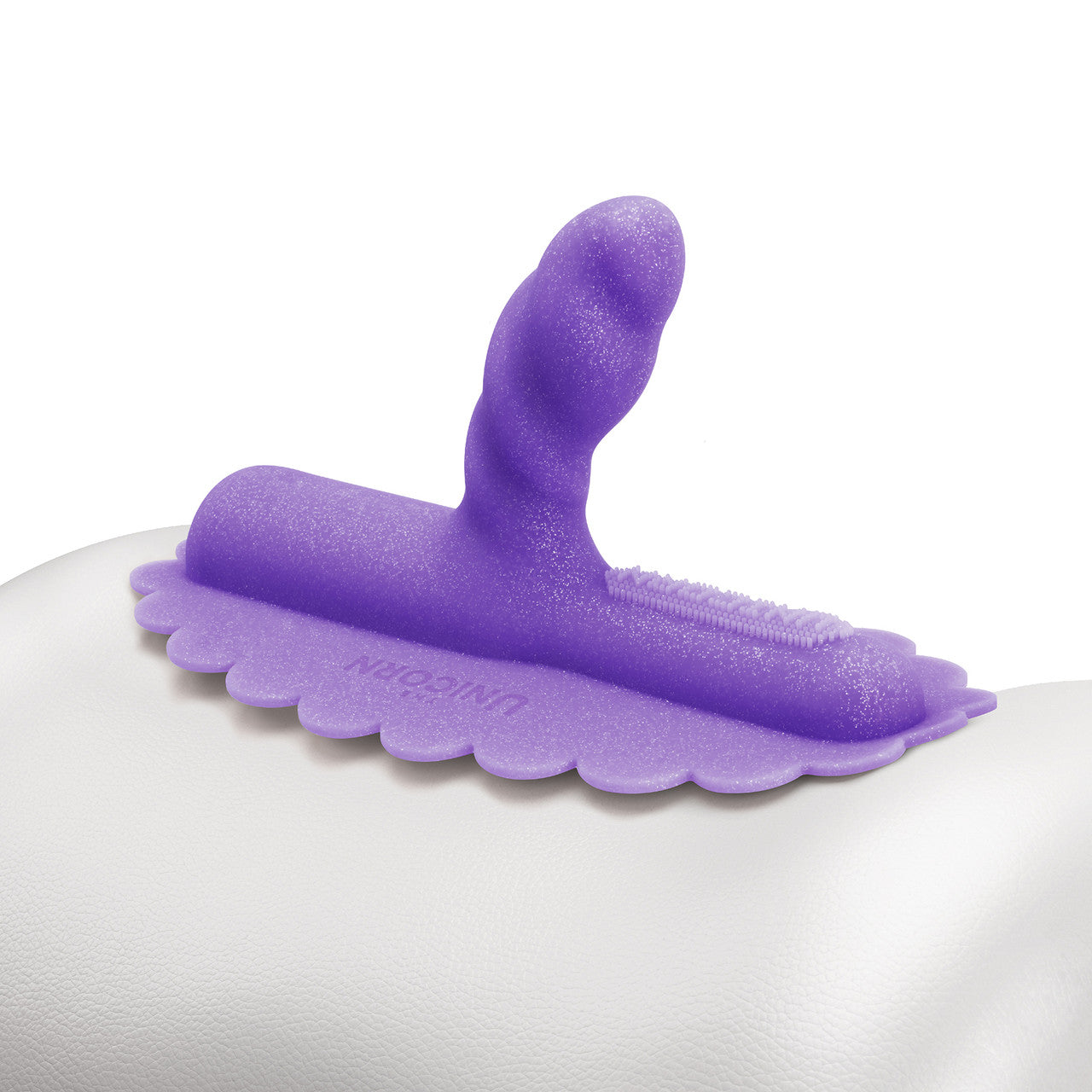 The Unicorn Uni Horn Twisted Textured G-Spot & P-Spot Silicone Attachment - Purple