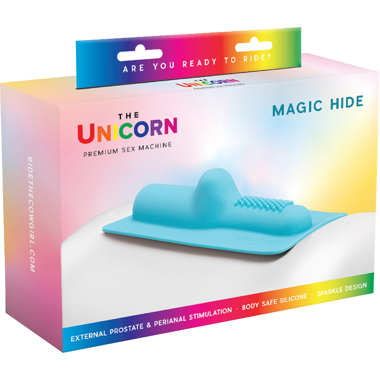 The Unicorn Magic Hide Silicone Non-Penetrative Studded Attachment - Blue