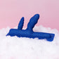 The Unicorn Two-Nicorn Silicone Double Penetration Attachment - Navy Blue