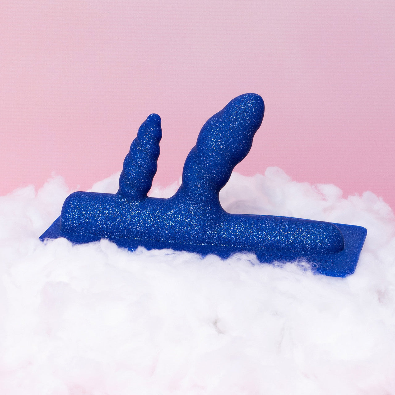 The Unicorn Two-Nicorn Silicone Double Penetration Attachment - Navy Blue