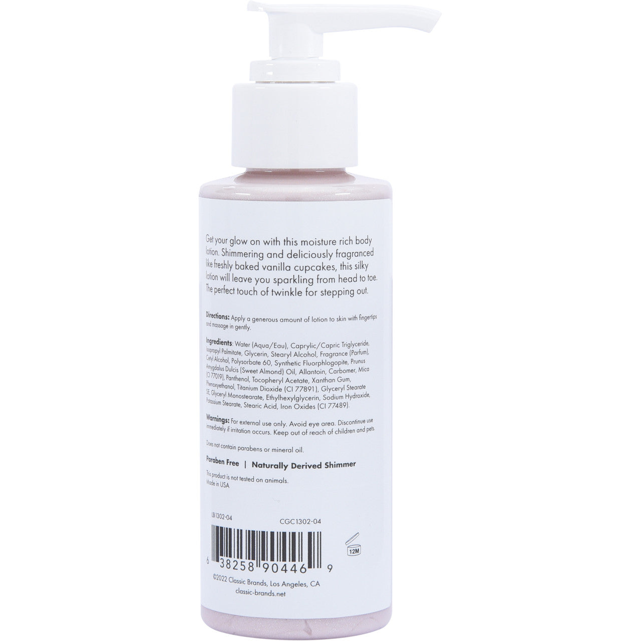 CG Vanilla Cupcake Fragranced Shimmer Lotion - Pink Shimmer 4 oz