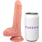 The Champ 5.5 Inch Silicone Realistic Posable Dildo With Balls & Suction Cup Base By Fukena - Vanilla