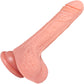 The Champ 5.5 Inch Silicone Realistic Posable Dildo With Balls & Suction Cup Base By Fukena - Vanilla