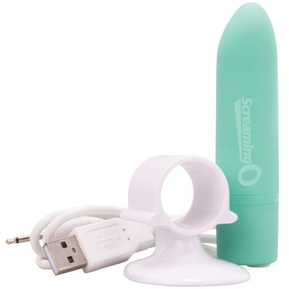 Charged Positive Rechargeable 20 Function Vibrator By Screaming O - Kiwi Mint