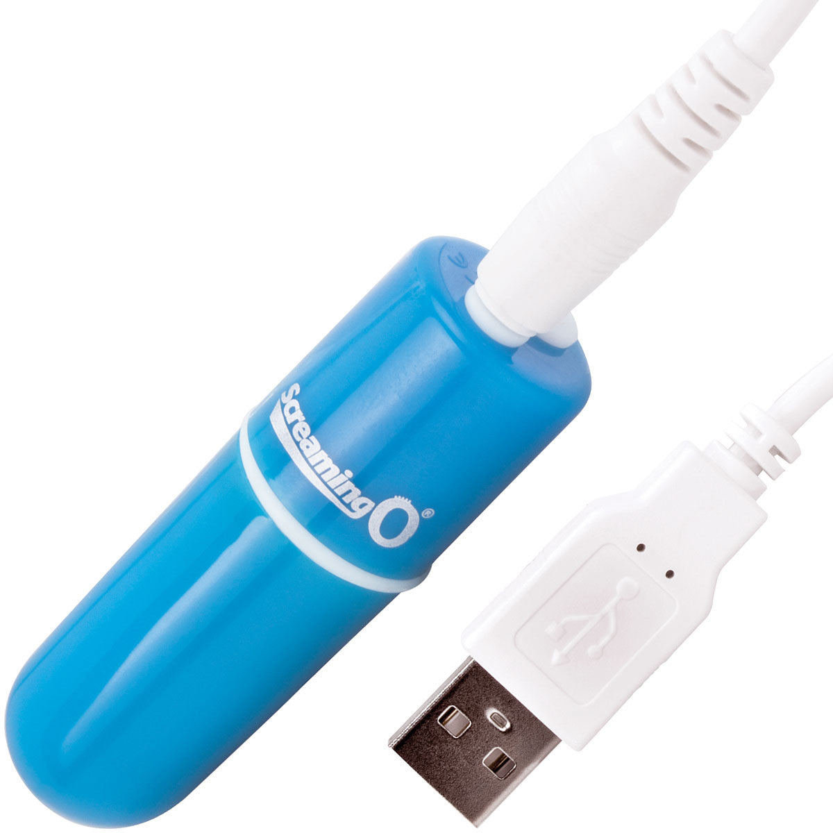 Charged Vooom Rechargeable 10 Function Bullet By Screaming O - Blue Charged Vooom Rechargeable 10 Function Bullet By Screaming O - Blue