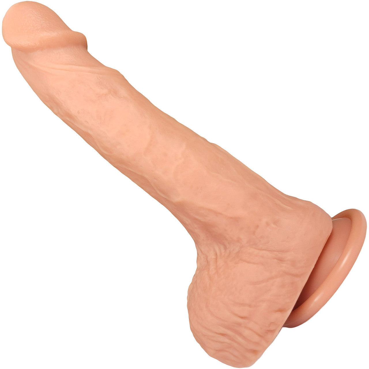 The Charmer 6.25 Inch Silicone Realistic Dildo With Balls & Suction Cup Base By Fukena - Vanilla