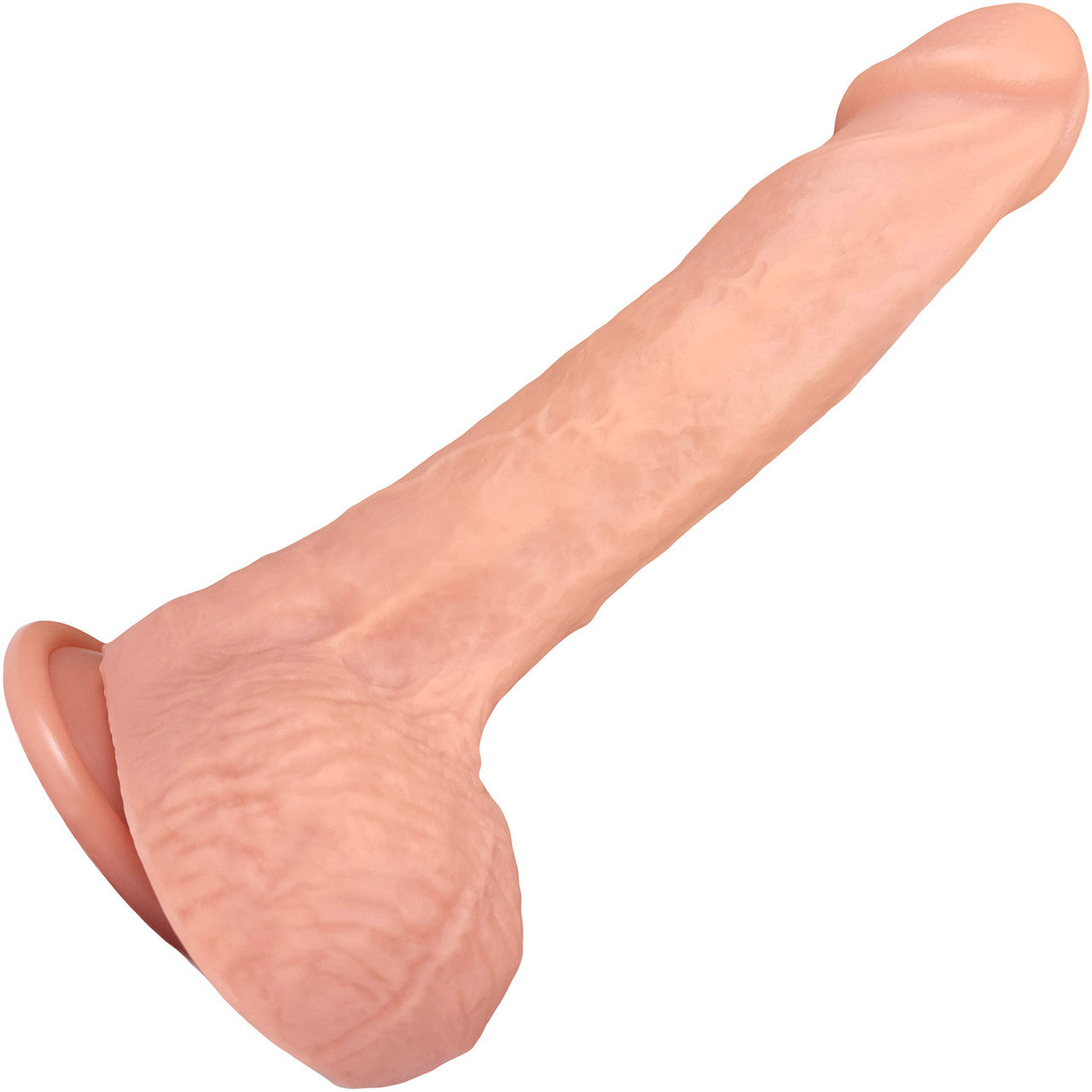 The Charmer 6.25 Inch Silicone Realistic Dildo With Balls & Suction Cup Base By Fukena - Vanilla