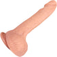 The Charmer 6.25 Inch Silicone Realistic Dildo With Balls & Suction Cup Base By Fukena - Vanilla