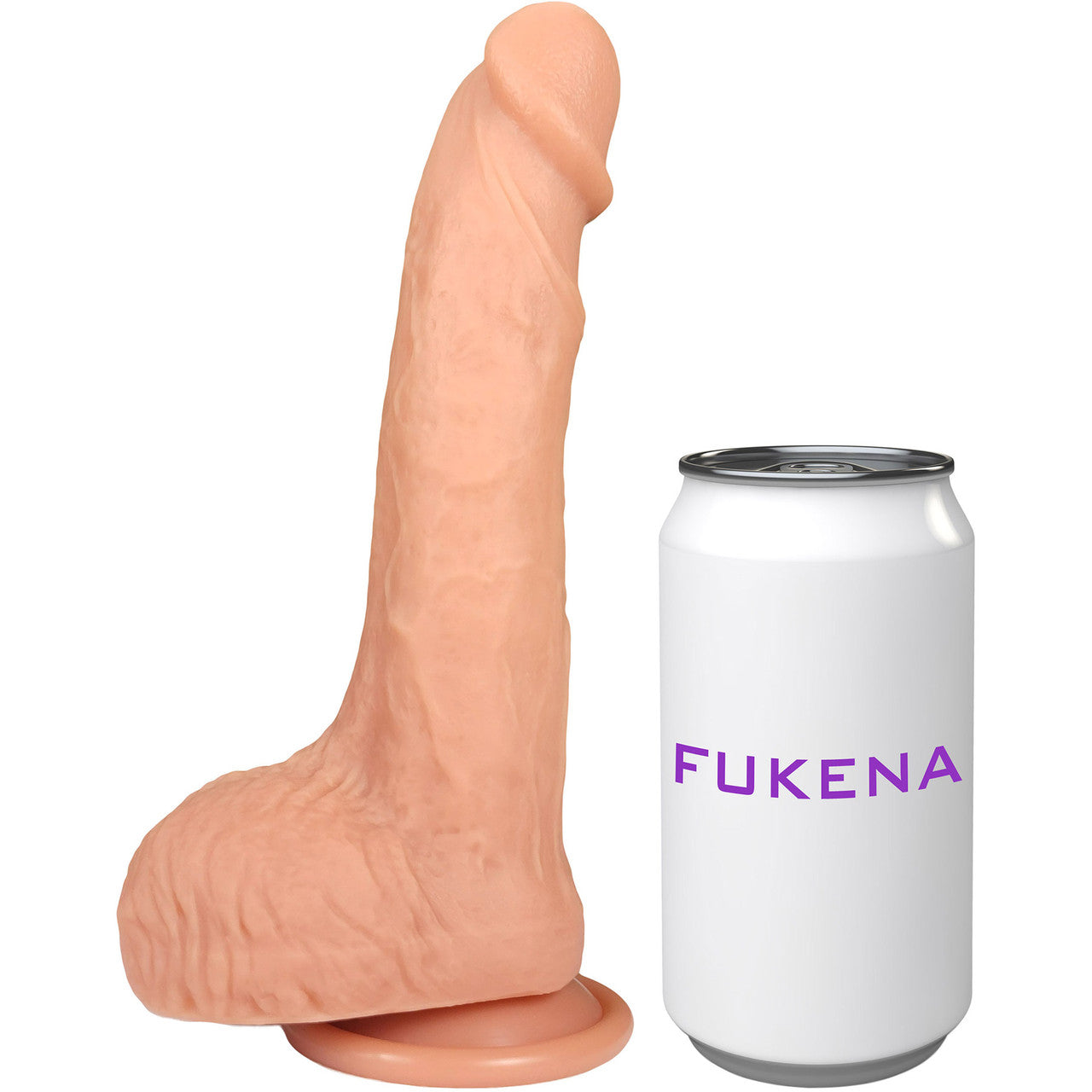 The Charmer 6.25 Inch Silicone Realistic Dildo With Balls & Suction Cup Base By Fukena - Vanilla