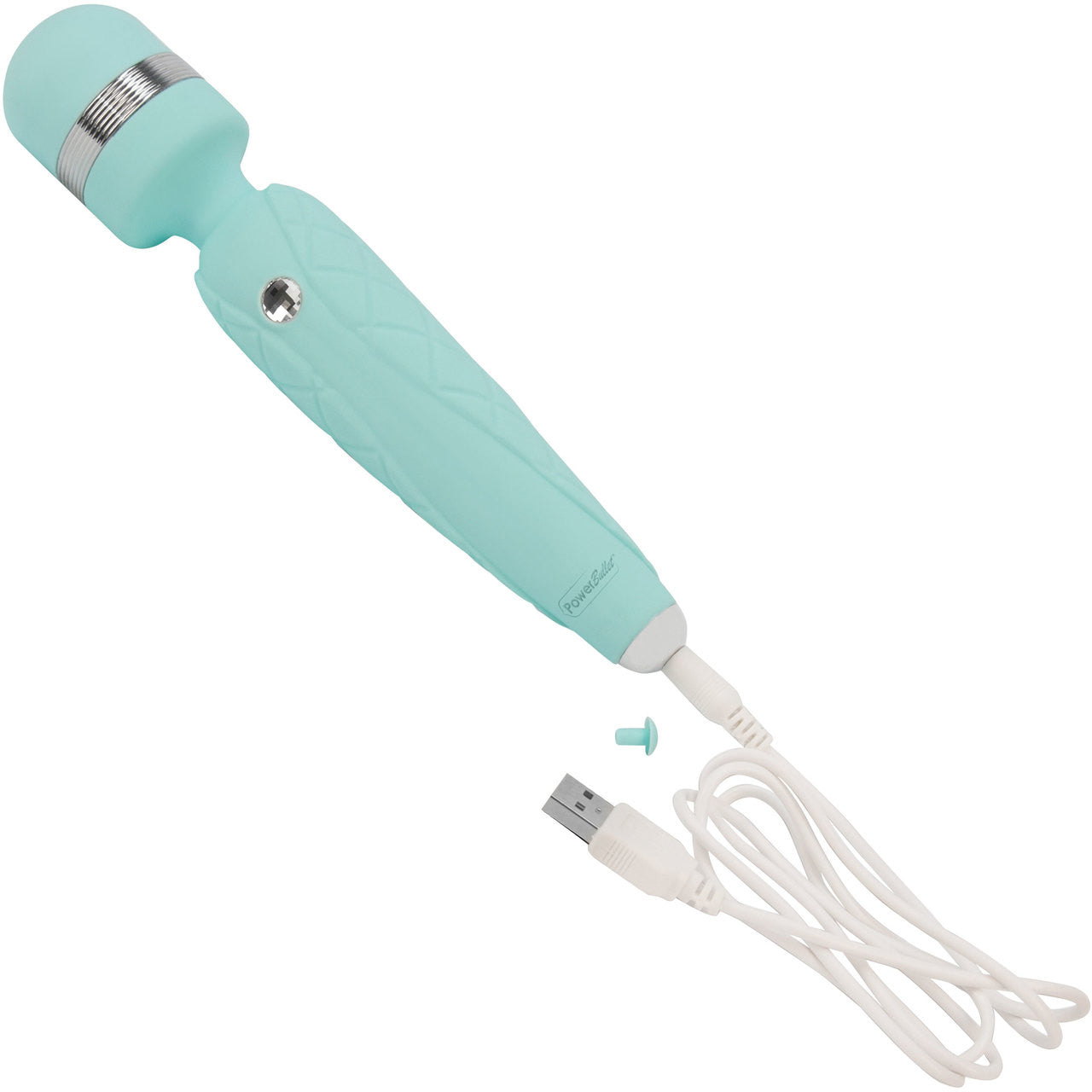 Pillow Talk Cheeky Silicone Waterproof Rechargeable Wand Style Vibrator - Teal