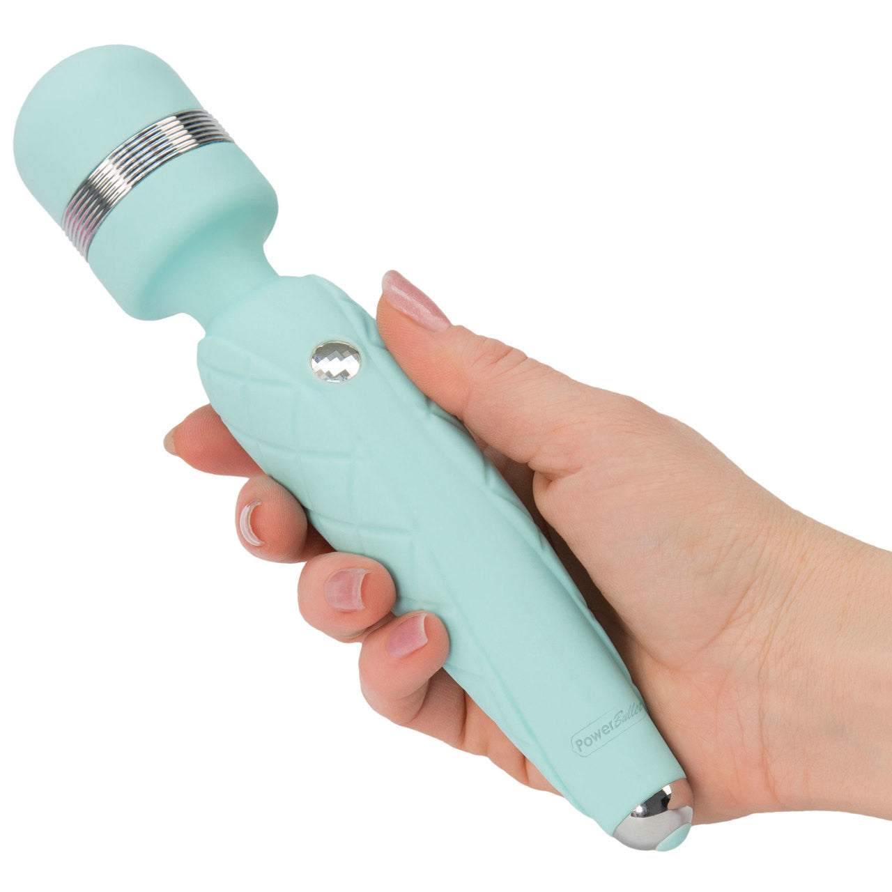 Pillow Talk Cheeky Silicone Waterproof Rechargeable Wand Style Vibrator - Teal