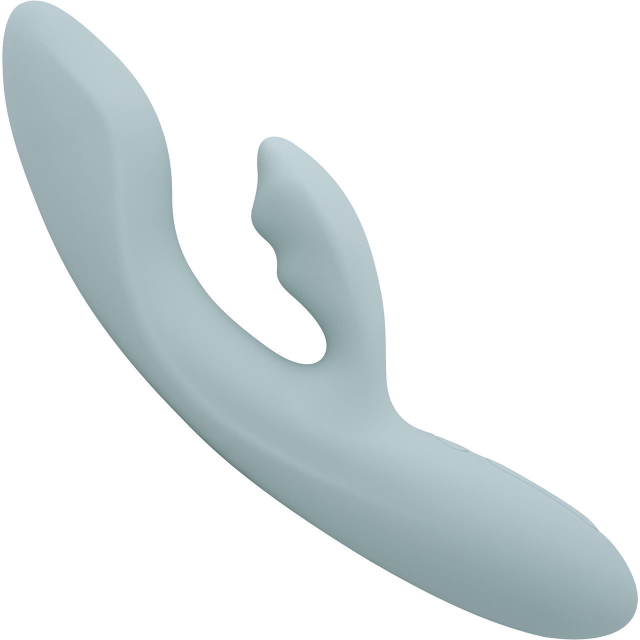 SVAKOM Chika Rechargeable Waterproof Silicone App Enabled Warming Dual Stimulation Vibrator - Turquoise Gray