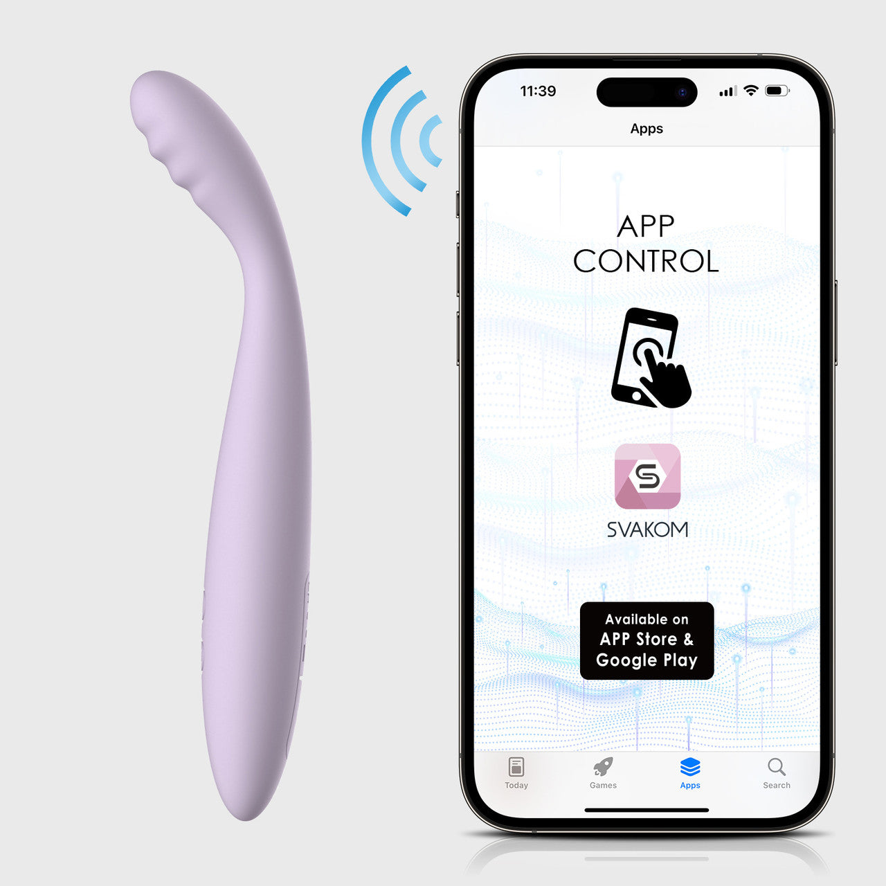 SVAKOM CICI 2 Rechargeable Warming App Controlled Slim Silicone G-Spot Vibrator - Pastel Lilac