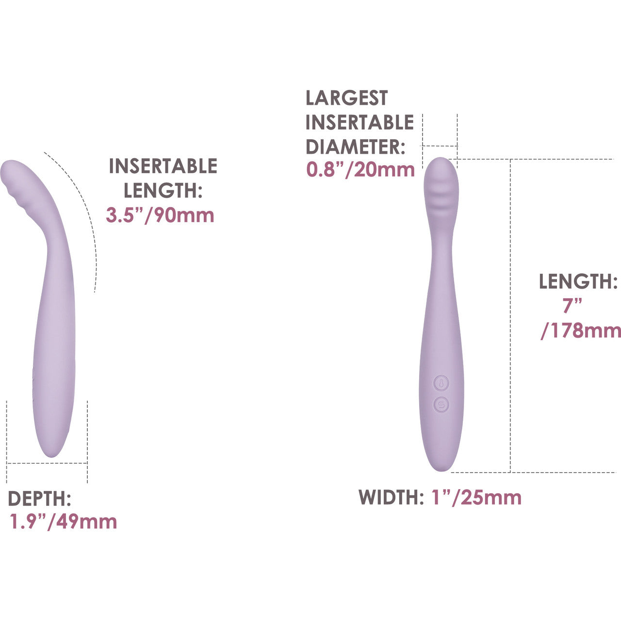 SVAKOM CICI 2 Rechargeable Warming App Controlled Slim Silicone G-Spot Vibrator - Pastel Lilac