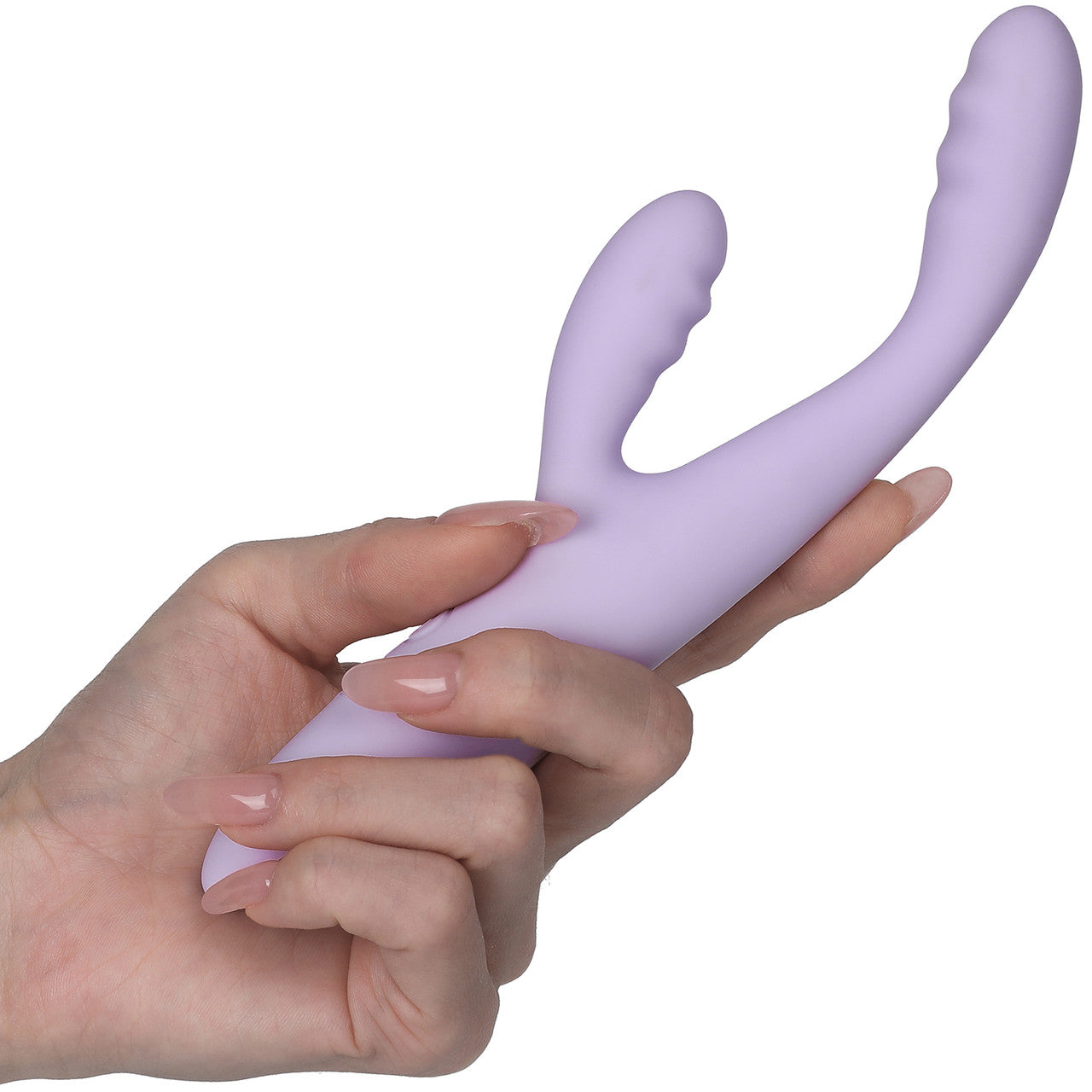 SVAKOM CICI+ 2 Rechargeable Warming App Controlled Silicone Dual Stimulation Vibrator - Pastel Lilac