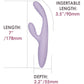 SVAKOM CICI+ 2 Rechargeable Warming App Controlled Silicone Dual Stimulation Vibrator - Pastel Lilac