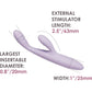 SVAKOM CICI+ 2 Rechargeable Warming App Controlled Silicone Dual Stimulation Vibrator - Pastel Lilac