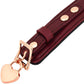 Wine Red Leather Collar With Rose Gold Chain Leash By Liebe Seele