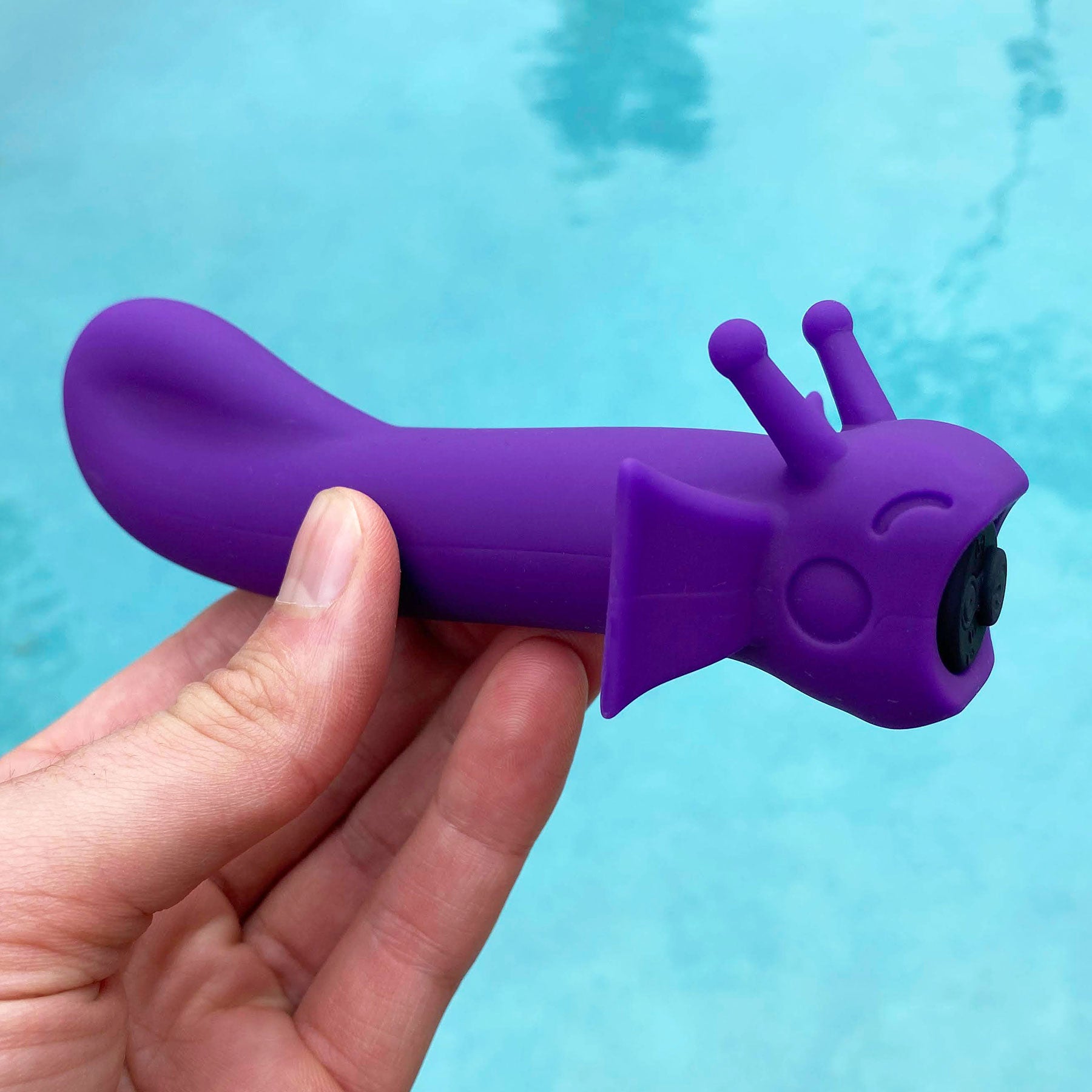 Shimmer Silicone Rechargeable G-Spot & P-Spot Vibrator By Cute Little Fuckers - Moonlight
