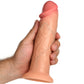 Jock Dual Density 8" Real Skin Realistic Silicone Suction Cup Dildo - Vanilla