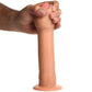 Jock Dual Density 8.5" Real Skin Realistic Silicone Suction Cup Dildo - Vanilla