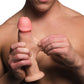 Jock Dual Density 8.5" Real Skin Realistic Silicone Suction Cup Dildo - Vanilla