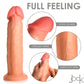 Jock Dual Density 8.5" Real Skin Realistic Silicone Suction Cup Dildo - Vanilla