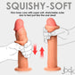 Jock Dual Density 8.5" Real Skin Realistic Silicone Suction Cup Dildo - Vanilla