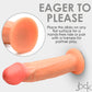 Jock Dual Density 8.5" Real Skin Realistic Silicone Suction Cup Dildo - Vanilla