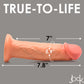 Jock Dual Density 8" Real Skin Rechargeable Vibrating Realistic Silicone Suction Cup Dildo - Vanilla