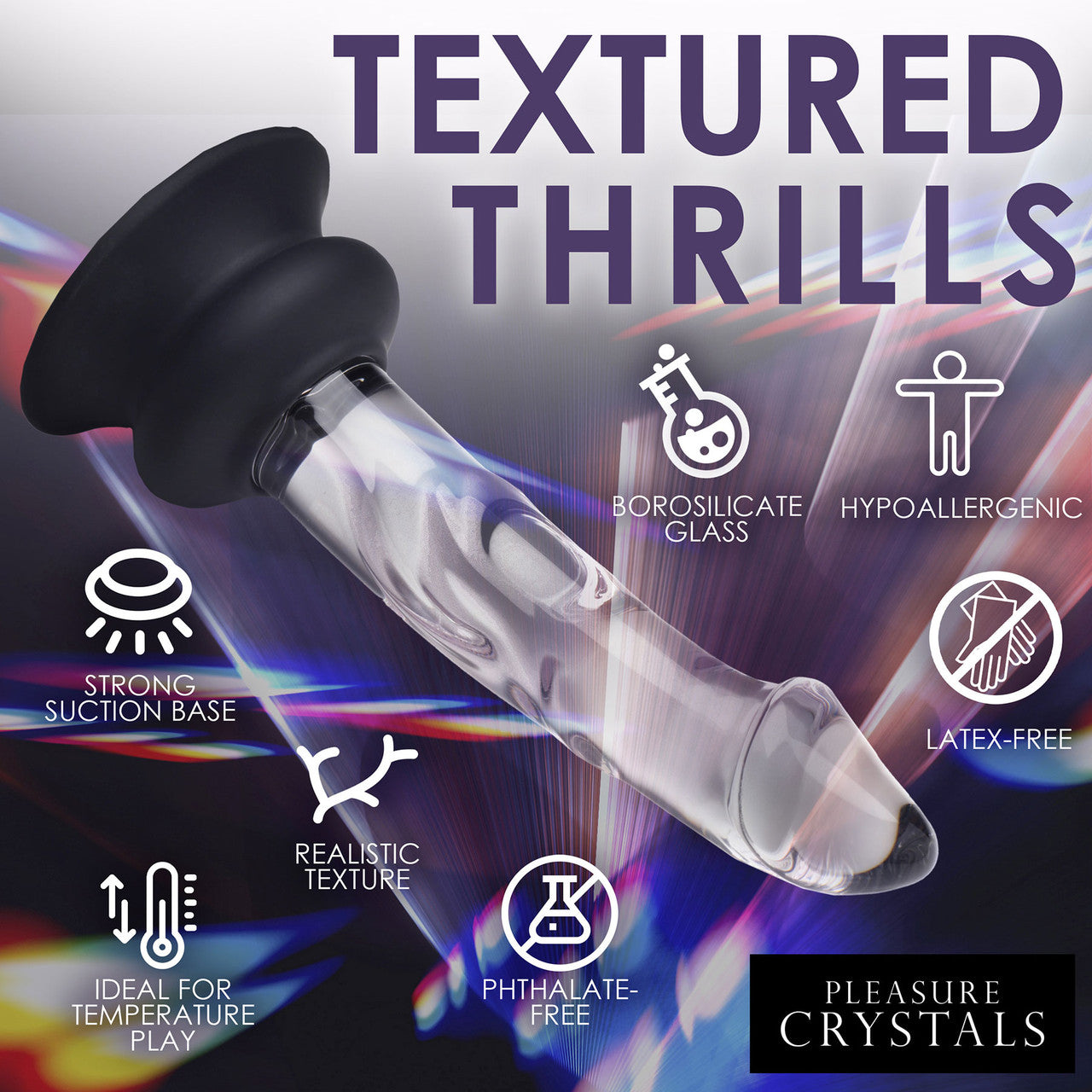 Pleasure Crystals 5.6" Glass Dildo With Suction Cup