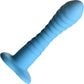 Simply Sweet Ribbed Silicone G-Spot Suction Cup Dildo - Blue