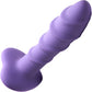 Simply Sweet Swirl Silicone Suction Cup Dildo - Purple