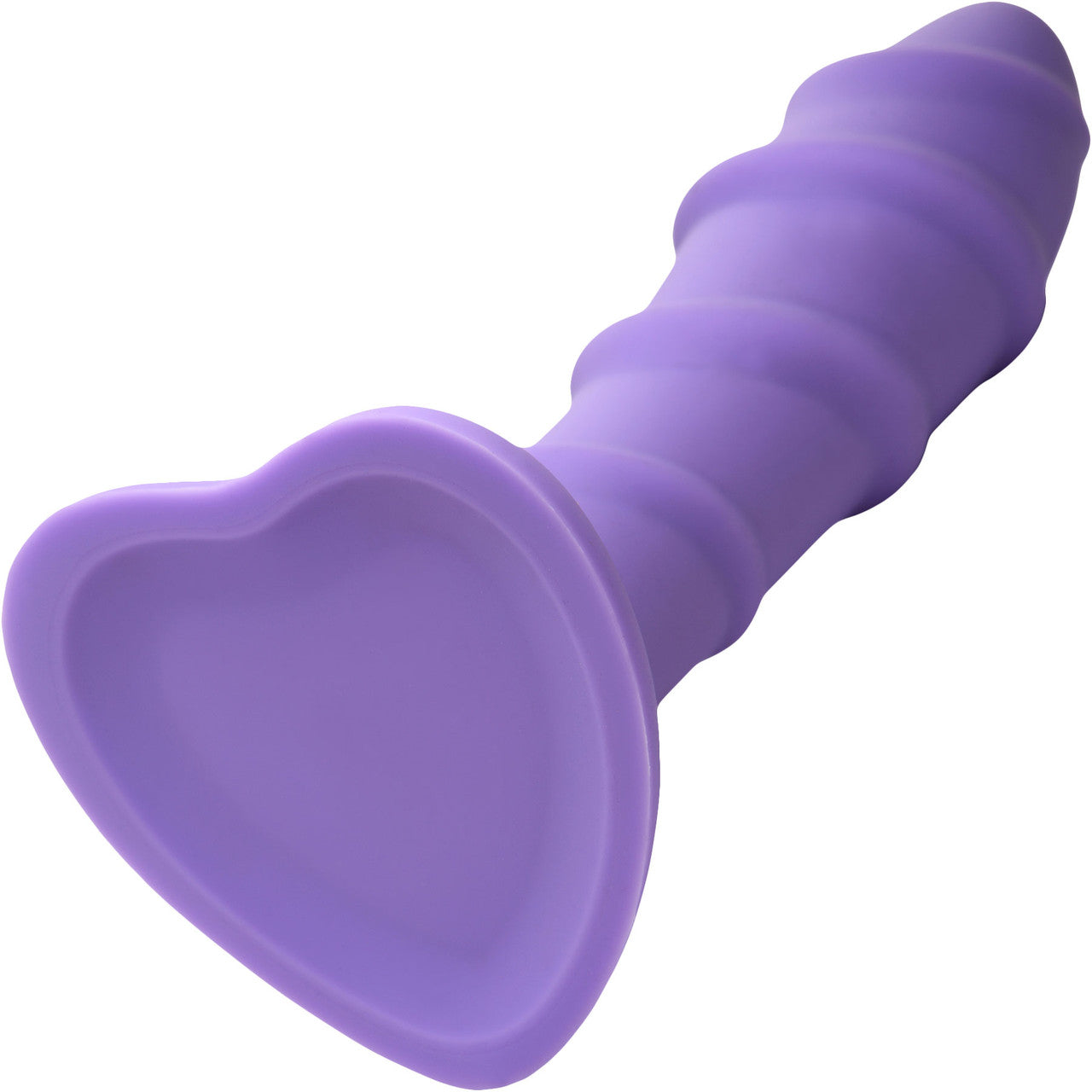 Simply Sweet Swirl Silicone Suction Cup Dildo - Purple