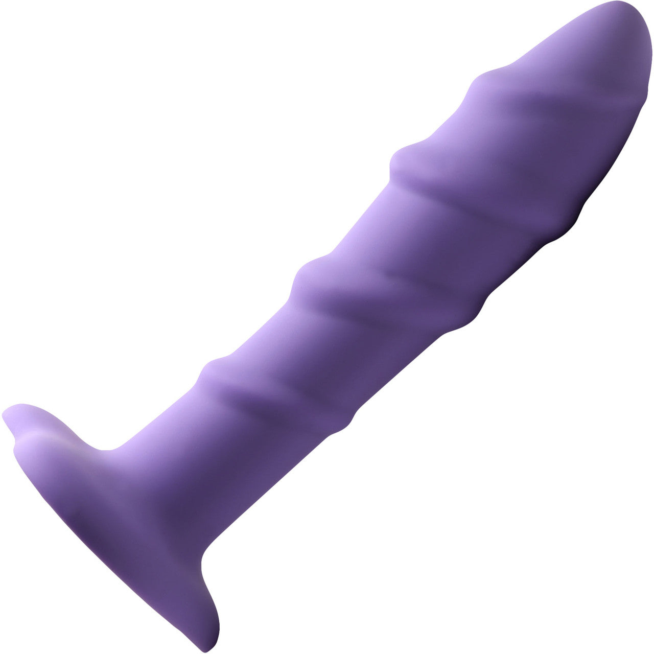 Simply Sweet Swirl Silicone Suction Cup Dildo - Purple