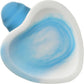 Simply Sweet Rippled Silicone G-Spot Suction Cup Dildo - Blue & White