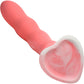 Simply Sweet Wavy Silicone G-Spot Suction Cup Dildo - Pink & White