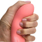 Simply Sweet Wavy Silicone G-Spot Suction Cup Dildo - Pink & White