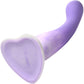 Simply Sweet Slim Silicone G-Spot Suction Cup Dildo - Purple & White