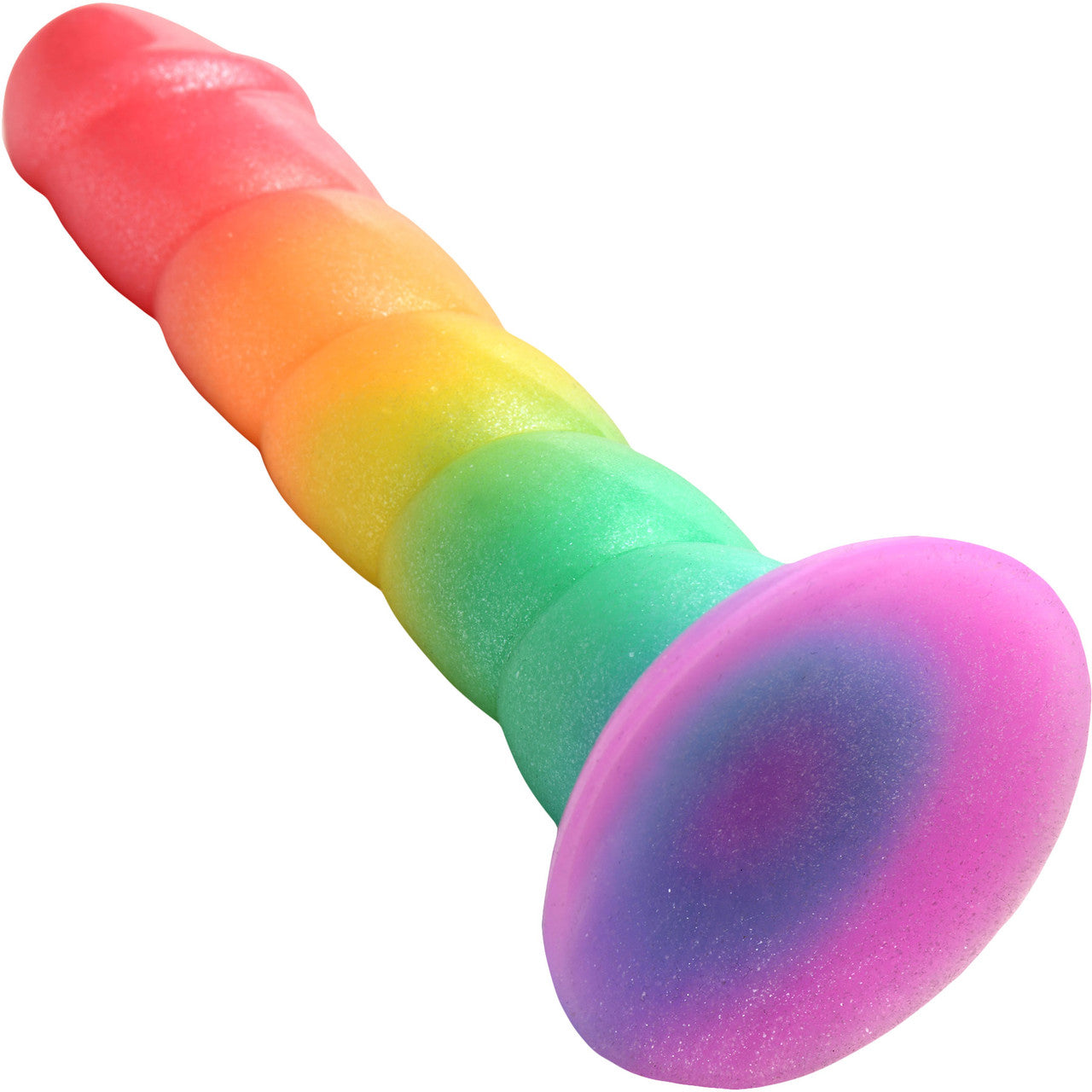 Simply Sweet Swirl Rainbow 6.6" Silicone Suction Cup Dildo