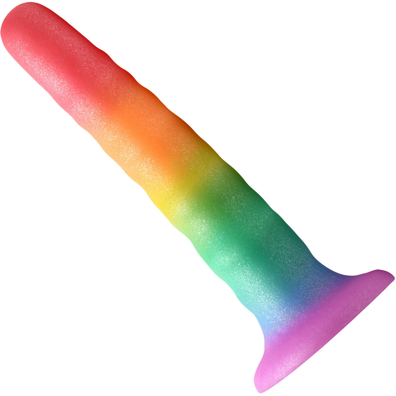 Simply Sweet Zigzag Rainbow 6.7" Silicone Suction Cup Dildo