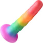 Simply Sweet Zigzag Rainbow 6.7" Silicone Suction Cup Dildo