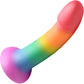 Simply Sweet Phallic Rainbow 6.9" Silicone Suction Cup Dildo