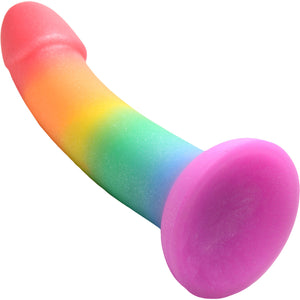 Simply Sweet Phallic Rainbow 6.9" Silicone Suction Cup Dildo