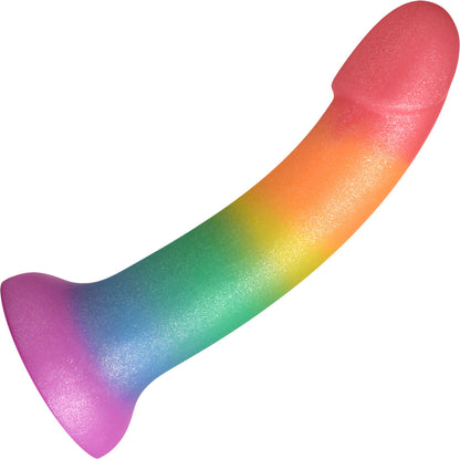 Simply Sweet Phallic Rainbow 6.9" Silicone Suction Cup Dildo